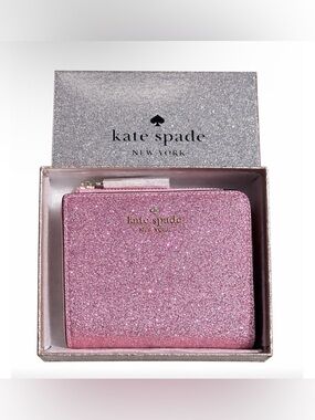 Kate Spade Glimmer Boxed Small L-Zip Wallet - NWT